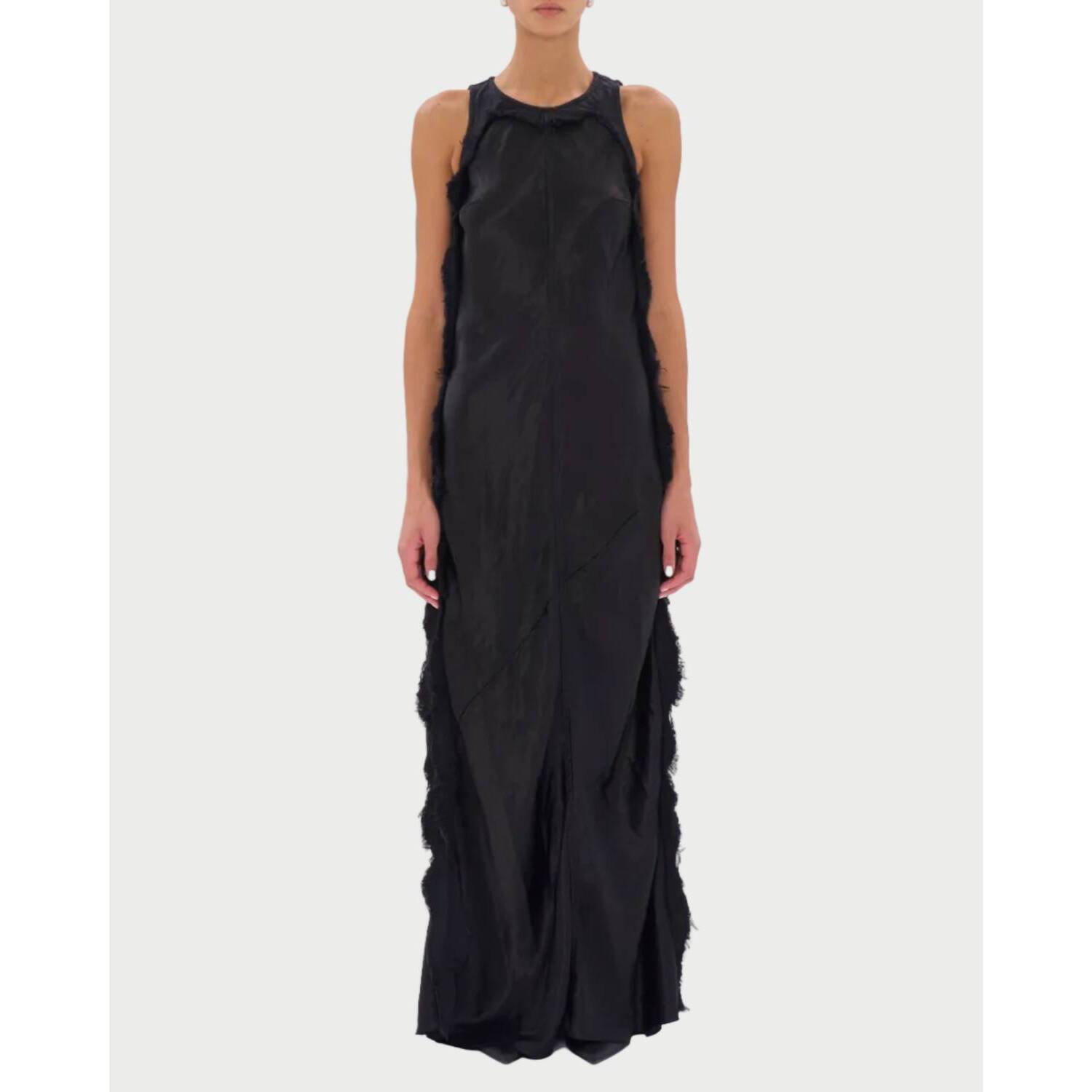 New Haikure Toto Satin Bull Maxi Dress In Carbon